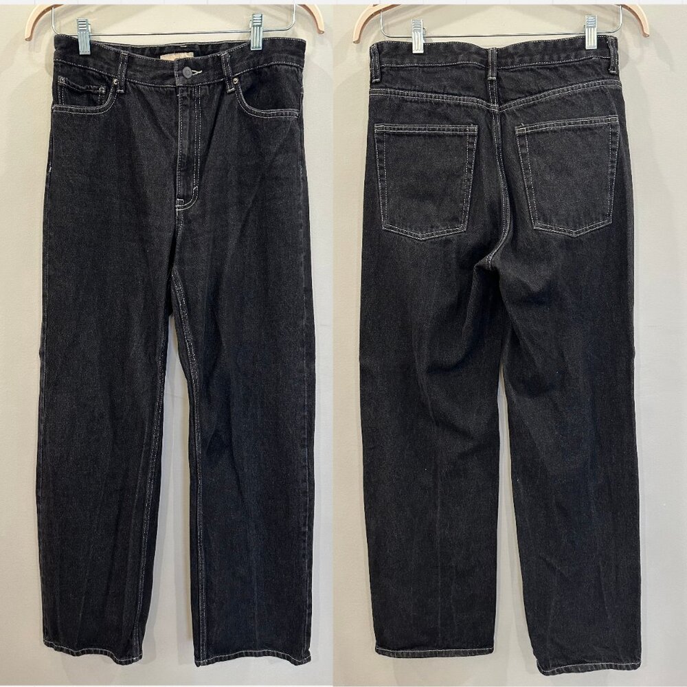 H&M High-Waisted Wide Leg Jeans - Classic Black